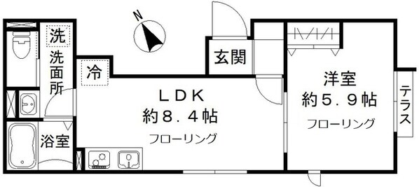 大井町駅 徒歩9分 1階の物件間取画像